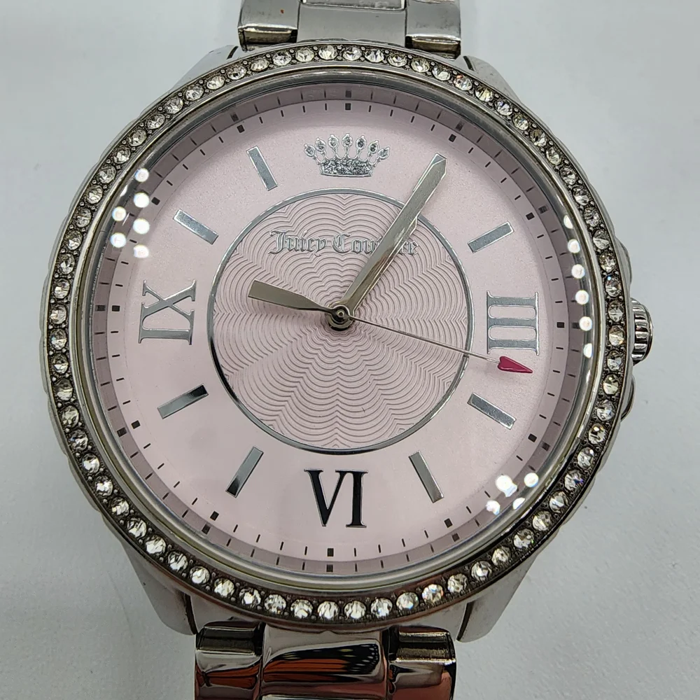 Juicy Couture Silver and Pink Watch